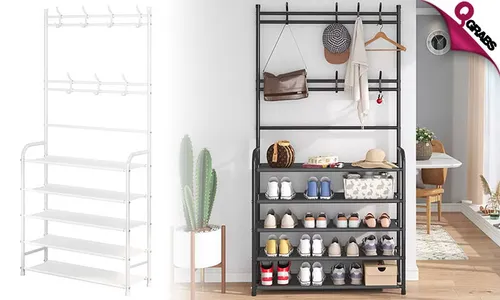 5-Layer Clothes & Shoe Rack!